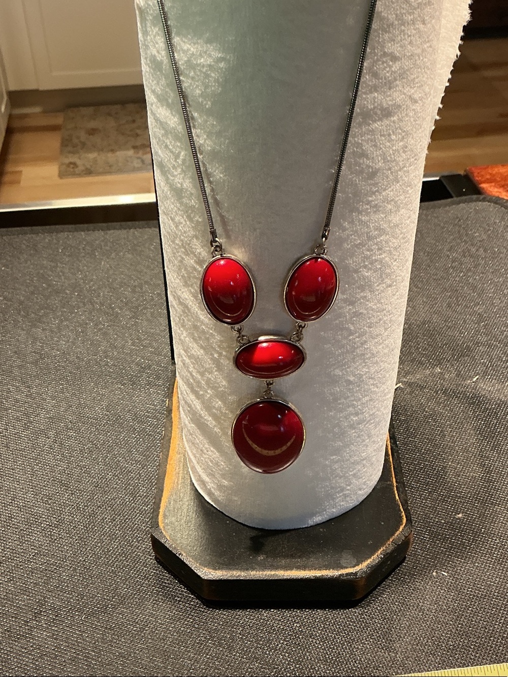 Red Statement Pendant Necklace - Women Jewelry